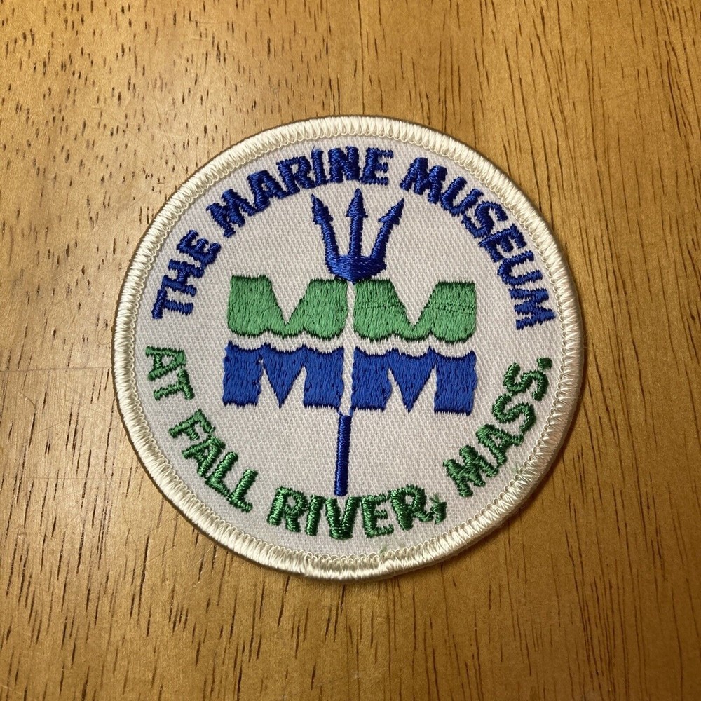 The Marine Museum at Fall River Mass. Massachusetts Trident Logo Souvenir Patch